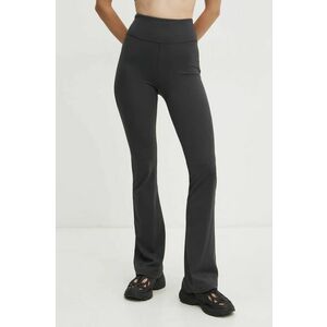 Pantaloni sport cu croiala conica si talie inalta imagine