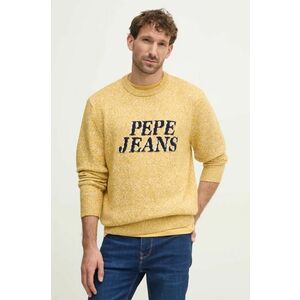 Pepe Jeans pulover din amestec de lana LUKA barbati, culoarea galben, PM702499 imagine