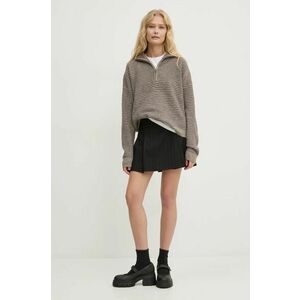 Volcom pulover femei, culoarea maro, light, cu turtleneck, B0732402 imagine