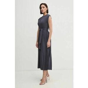 Sandro Ferrone rochie culoarea gri, maxi, evazati imagine