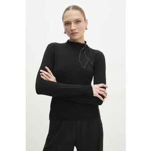 Answear Lab pulover femei, culoarea negru, light, cu turtleneck imagine