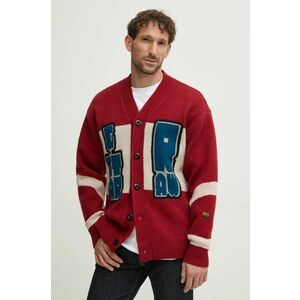 G-Star Raw cardigan din lana culoarea bordo, D25116-D939 imagine