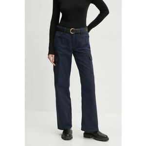 G-Star Raw pantaloni femei, culoarea albastru marin, drept, medium waist, D24673-D388 imagine