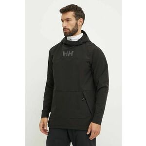 Helly Hansen hanorac ULLR D Shield culoarea negru, cu glugă, cu imprimeu, 65979 imagine