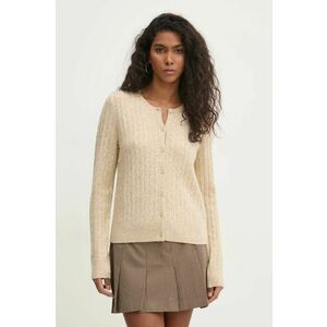 Abercrombie & Fitch cardigan din amestec de lana culoarea bej, KI150-4294 imagine