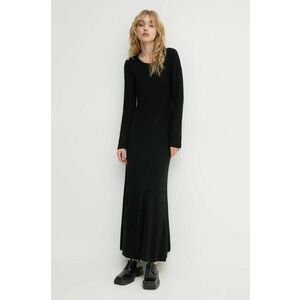 BA&SH rochie culoarea negru, maxi, evazați, 1H24PETR imagine