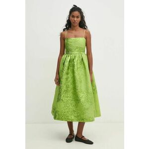 Stine Goya rochie culoarea verde, midi, evazați, SG-PS25-D043-2269 imagine