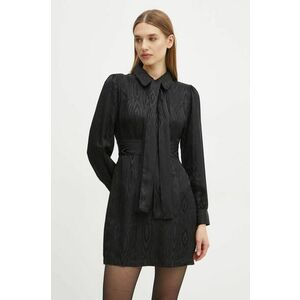 MICHAEL Michael Kors rochie din amestec de matase culoarea negru, mini, mulata, MF482JFF03 imagine