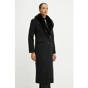 MICHAEL Michael Kors palton de lână culoarea negru, de tranziție, 77B6781M12 imagine