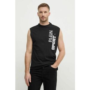 PLEIN SPORT tricou din bumbac culoarea negru imagine