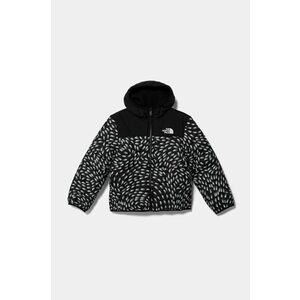 The North Face geacă reversibila pentru copii REVERSIBLE SHASTA F/Z HOODED JACKET culoarea negru, NF0A88TP4EI1 imagine