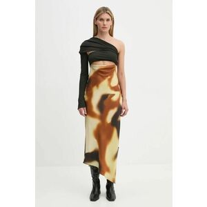 Nanushka rochie de matase EIRAH culoarea portocaliu, maxi, mulată, NW24FWDR41050 imagine