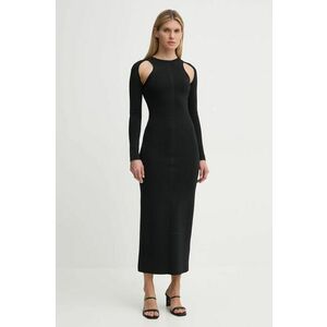 Nanushka rochie ANITTA culoarea negru, maxi, mulată, NW24FWDR43099 imagine