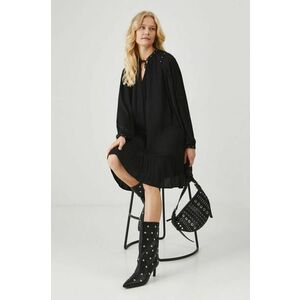 Medicine rochie culoarea negru, mini, oversize imagine