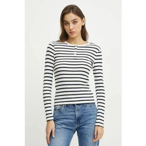 Tommy Jeans longsleeve din bumbac culoarea albastru marin, DW0DW19501 imagine