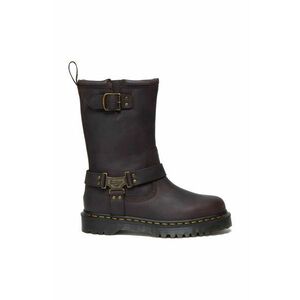 Dr. Martens ghete de piele Anistone Hi femei, culoarea maro, cu toc plat, izolare usoara, DM31901201 imagine