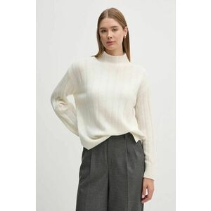 Gant pulover de lana femei, culoarea bej, light, cu turtleneck, 4805284 imagine