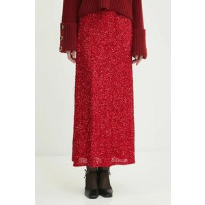 Never Fully Dressed fusta Dorris Skirts culoarea rosu, maxi, drept, NFDSK594 imagine