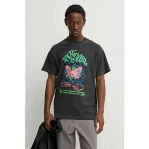 Volcom tricou din bumbac culoarea gri imagine