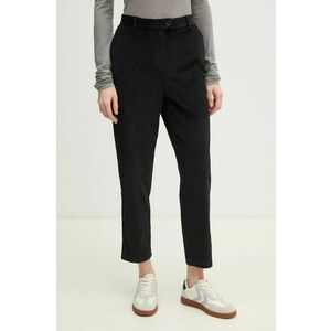 Sisley pantaloni femei, culoarea negru, drept, high waist, 40LPLF03Z imagine