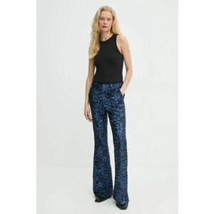 ZADIG&VOLTAIRE pantaloni femei, culoarea negru, evazati, high waist, WWPA00808 imagine