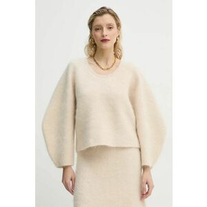 By Malene Birger pulover de lana MILEA femei, culoarea bej, 103025 imagine