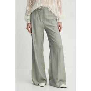 MUNTHE pantaloni EILEEN femei, culoarea gri, lat, high waist, 244142224410 imagine