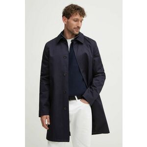 A.P.C. palton de bumbac mac ville culoarea albastru marin, de tranzitie, COZBA.H01103 imagine