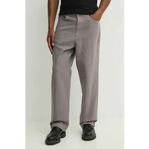 Zoo York pantaloni de bumbac culoarea gri, drept, 60010001 imagine