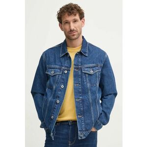 Pepe Jeans geacă din denim REGULAR JACKET bărbați, culoarea bleumarin, de tranziție, PM402715HW5 imagine