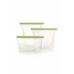 Lekue set de pungi alimentare 3-pack culoarea verde imagine