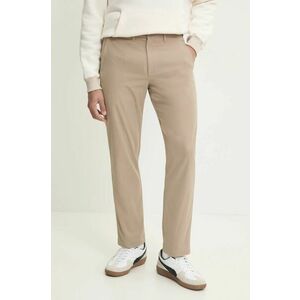 Abercrombie & Fitch pantaloni barbati, culoarea bej, drept, KI130-4097 imagine