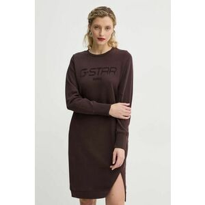 G-Star Raw rochie din bumbac culoarea maro, mini, oversize, D25038-D589 imagine