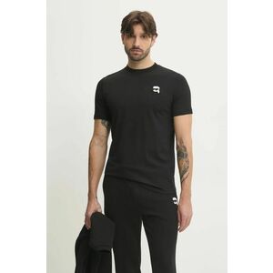 Karl Lagerfeld tricou din bumbac barbati, culoarea negru, cu imprimeu, 500224.755710 imagine