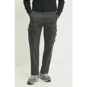 Hollister Co. pantaloni barbati, culoarea gri, cu fason cargo, KI330-4159 imagine