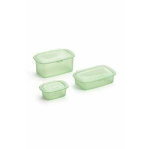 Lekue set recipiente de depozitare cu capace 0, 2 / 0, 5 / 1 L 3-pack culoarea verde imagine