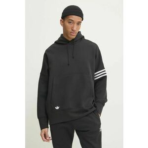 adidas Originals bluza Neuclassics barbati, culoarea negru, cu glugă, cu imprimeu, JC9937 imagine