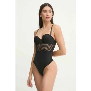 BOSS body culoarea negru, dantela, neted, 50535147 imagine