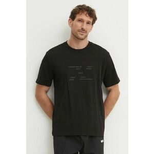 Boss Green tricou din bumbac barbati, culoarea negru, cu imprimeu, 50530997 imagine