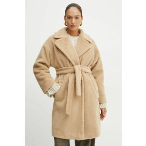 Weekend Max Mara palton de lana culoarea bej, de tranzitie, 2425016122600 imagine