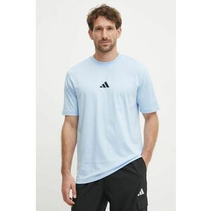 adidas tricou din bumbac Essential barbati, cu imprimeu, JF1101 imagine