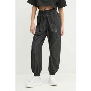 adidas by Stella McCartney pantaloni femei, culoarea negru, neted, JJ0092 imagine