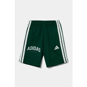 adidas pantaloni scurți din bumbac pentru copii culoarea verde, talie reglabila, JM2440 imagine