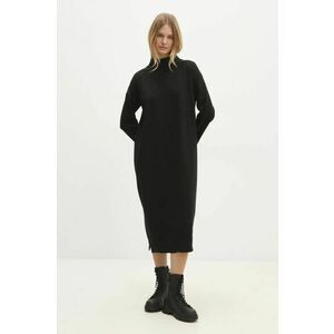 Answear Lab rochie din lana culoarea negru, midi, oversize imagine