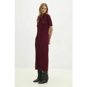 Answear Lab rochie culoarea bordo, maxi, evazati imagine