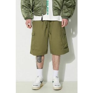 Universal Works pantaloni scurti Parachute Short barbati, culoarea verde, 30159.OLIVE imagine