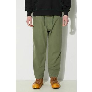 Universal Works pantaloni de bumbac Hi Water Trouser culoarea verde, drept, 30520.BIRCH imagine