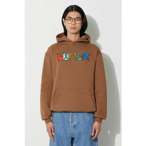 Butter Goods bluză Zorched Pullover Hood bărbați, culoarea maro, cu glugă, cu imprimeu, BGQ3231803 imagine