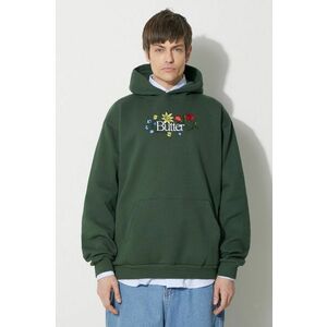 Butter Goods bluză Floral Embroidered Pullover Hood bărbați, culoarea verde, cu glugă, cu imprimeu, BGQ423D11403 imagine