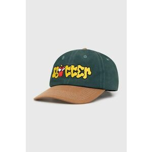 Butter Goods șapcă de baseball din bumbac Big Apple 6 Panel Cap culoarea verde, cu imprimeu, BGQ1246702 imagine